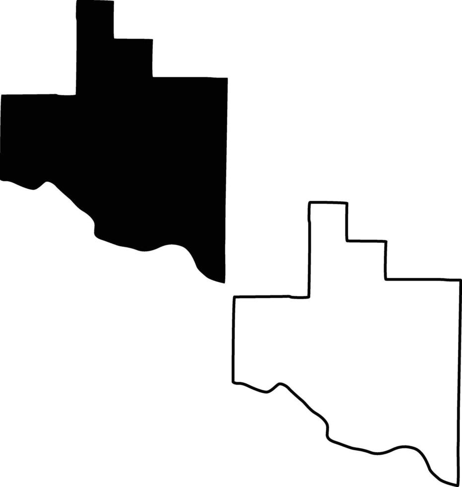 Map of Warren County Missouri USA Silhouette Flat And Outline Design vector