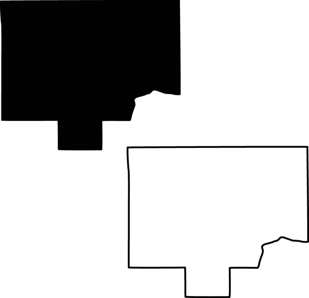 Map of Bureau County Illinois USA Silhouette Flat And Outline Design vector