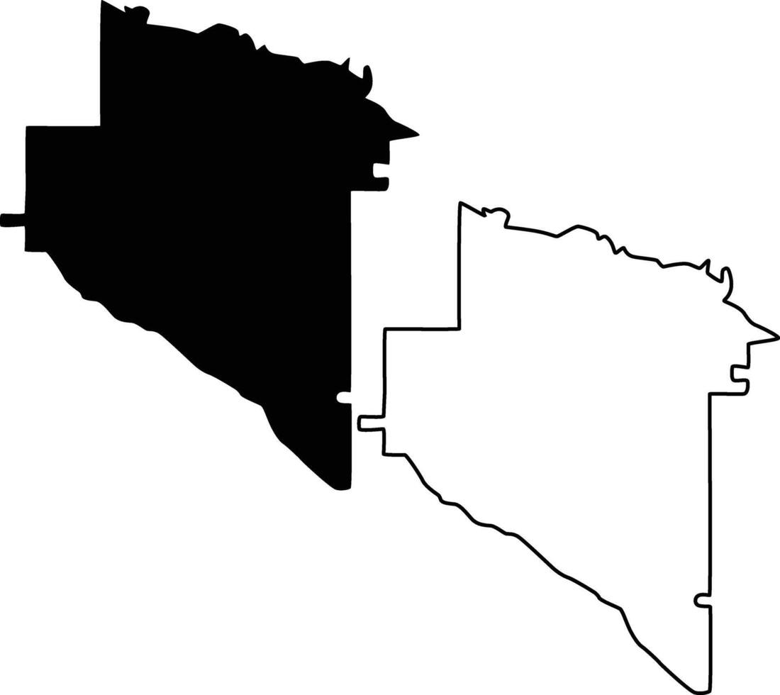 Map of Appling County Georgia USA Silhouette Flat And Outline Design vector