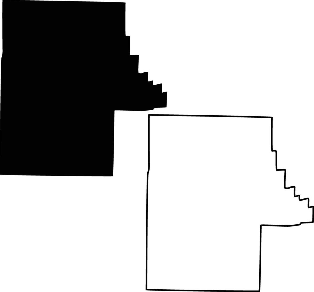 Map of Shannon County Missouri USA Silhouette Flat And Outline Design vector