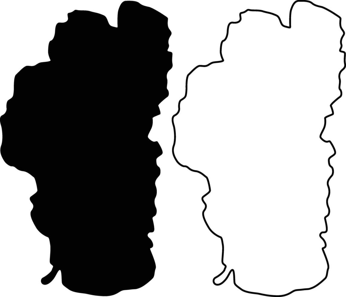 Map of Lake Tahoe USA Silhouette Flat And Outline Design vector