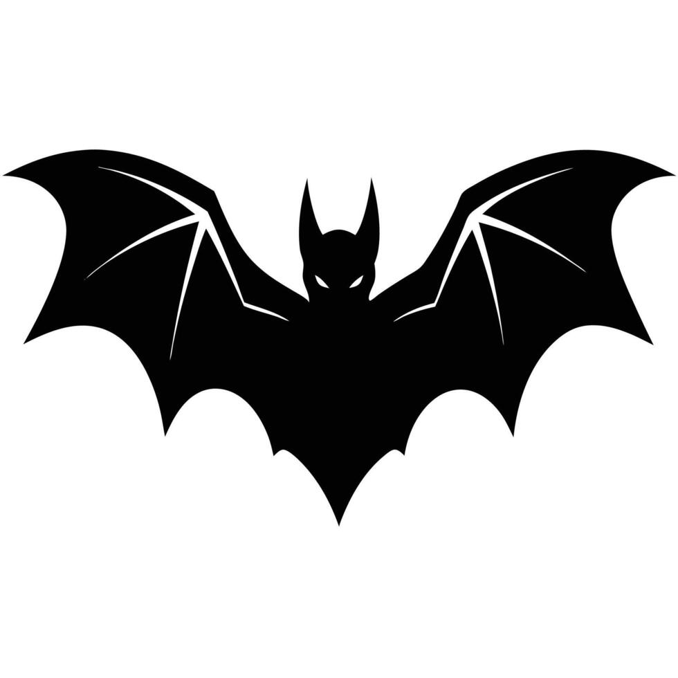 A bat silhouette on a white background vector