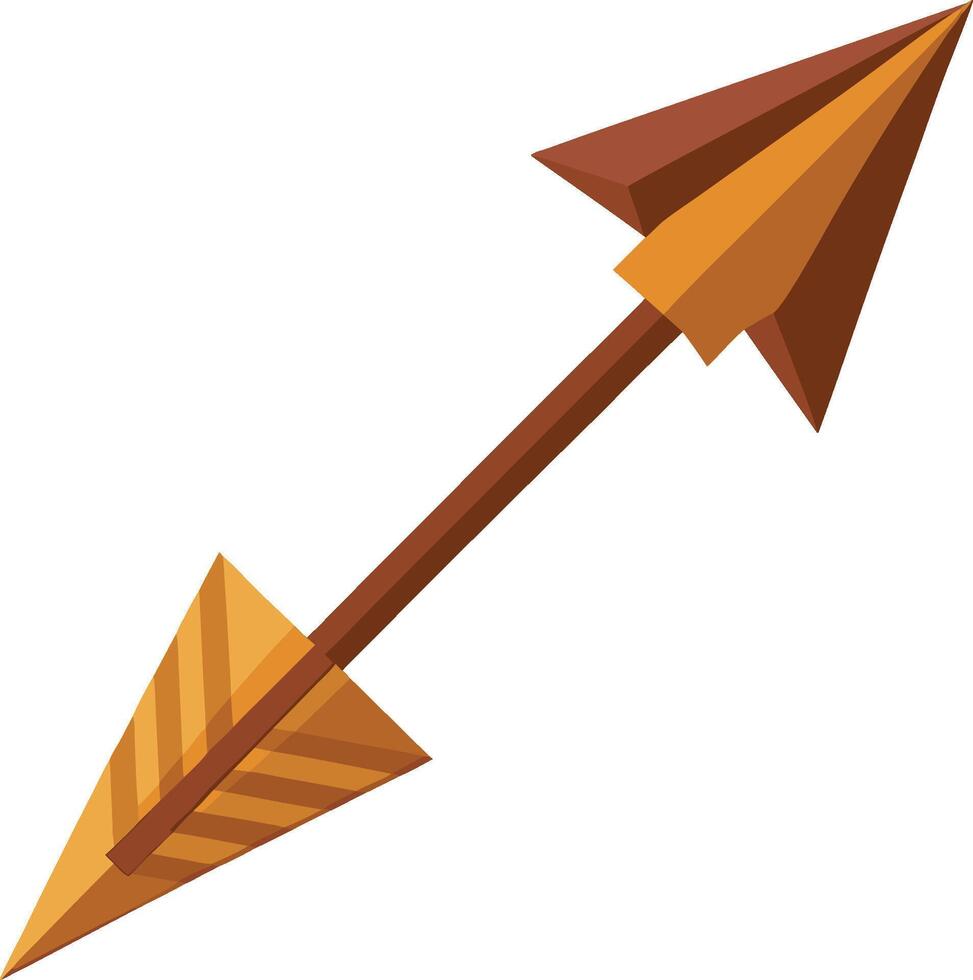 An arrow with a brown and white background vector