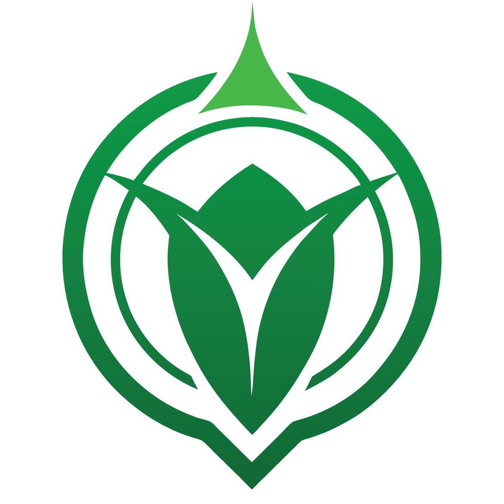The logo for the green leaf vector