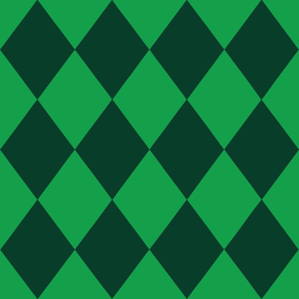 A green and black argyle pattern vector