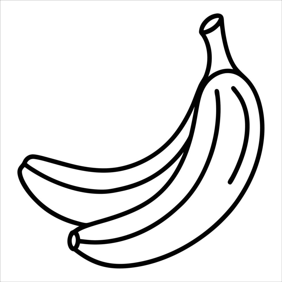 Peeled banana fruit illustrated in elegant continuous line art style capturing natural form and simplicity for food design concepts and organic produce artwork themes vector