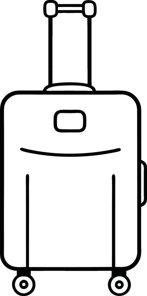 Travel suitcase depicted in continuous line art form emphasizing simplicity clean lines packing themes tourism lifestyle and stylish vacation essentials for modern travelers vector