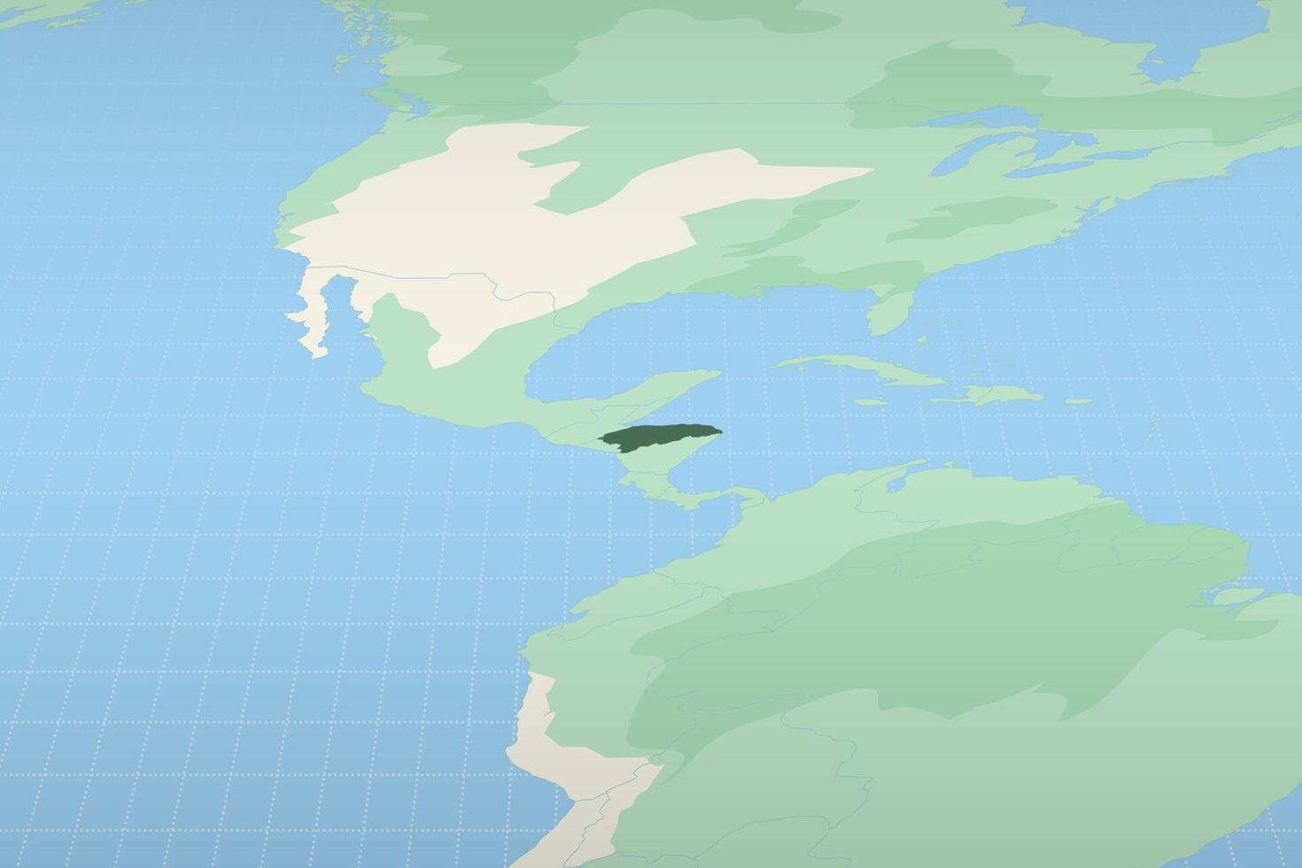 Honduras highlighted on a detailed map, geographic location of Honduras. vector