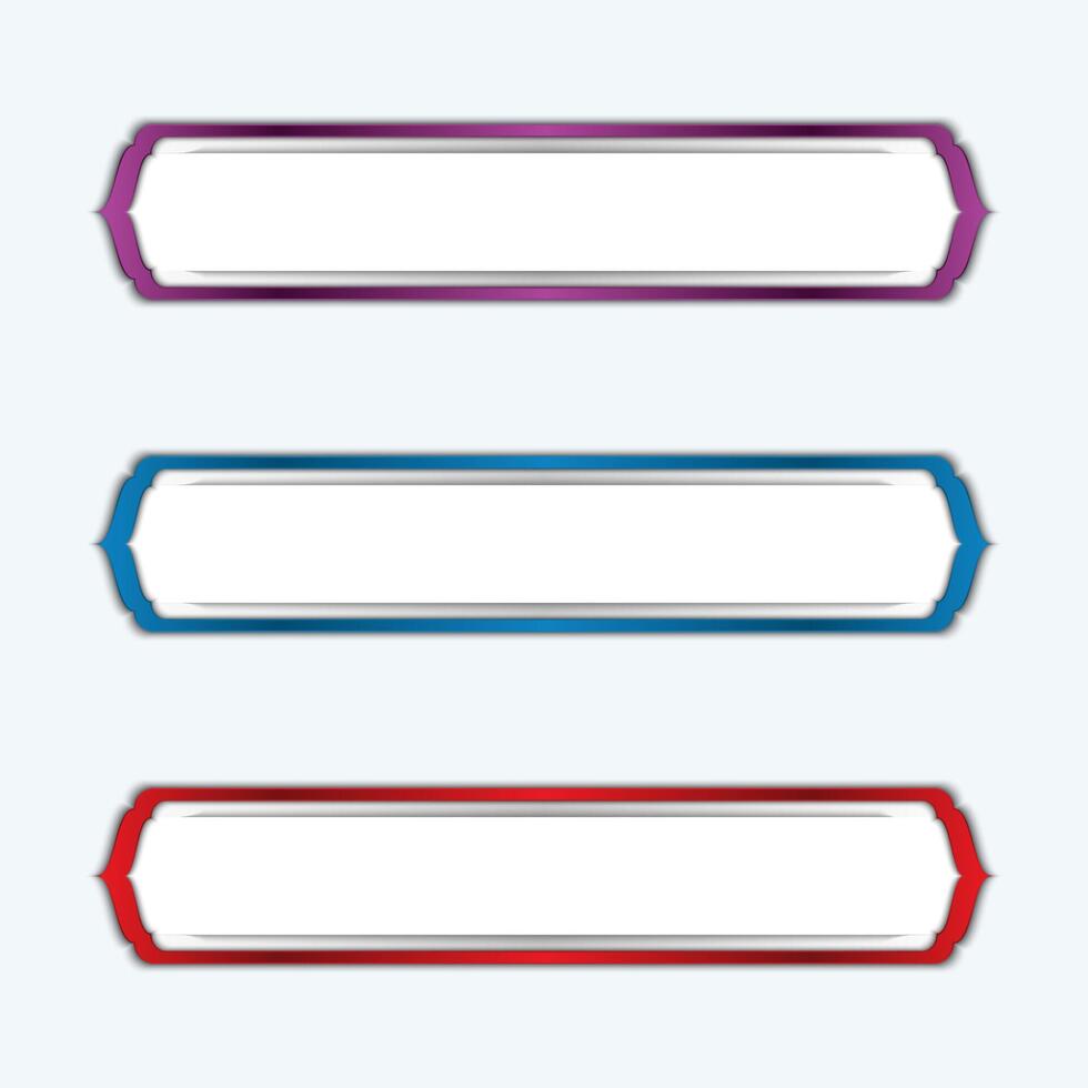 Islamic text box gradient with paper cutting technique vector