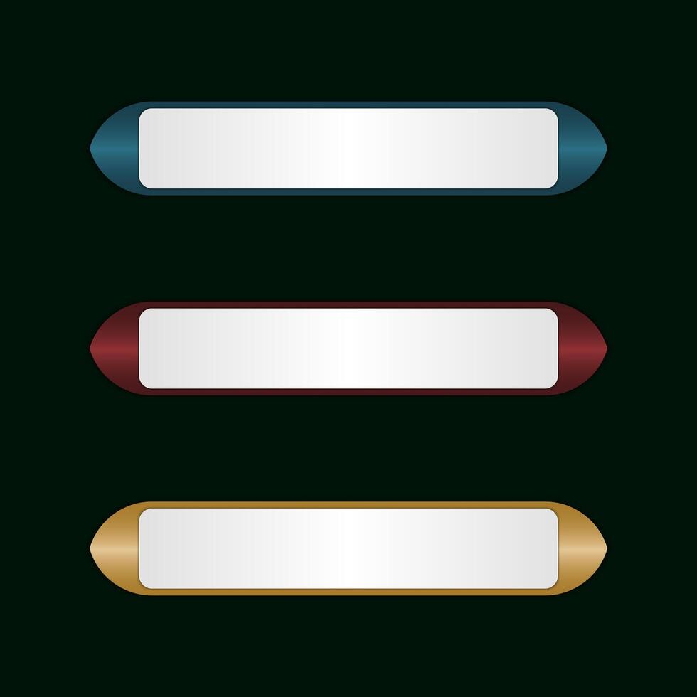 Islamic text box gradient technique three color options vector