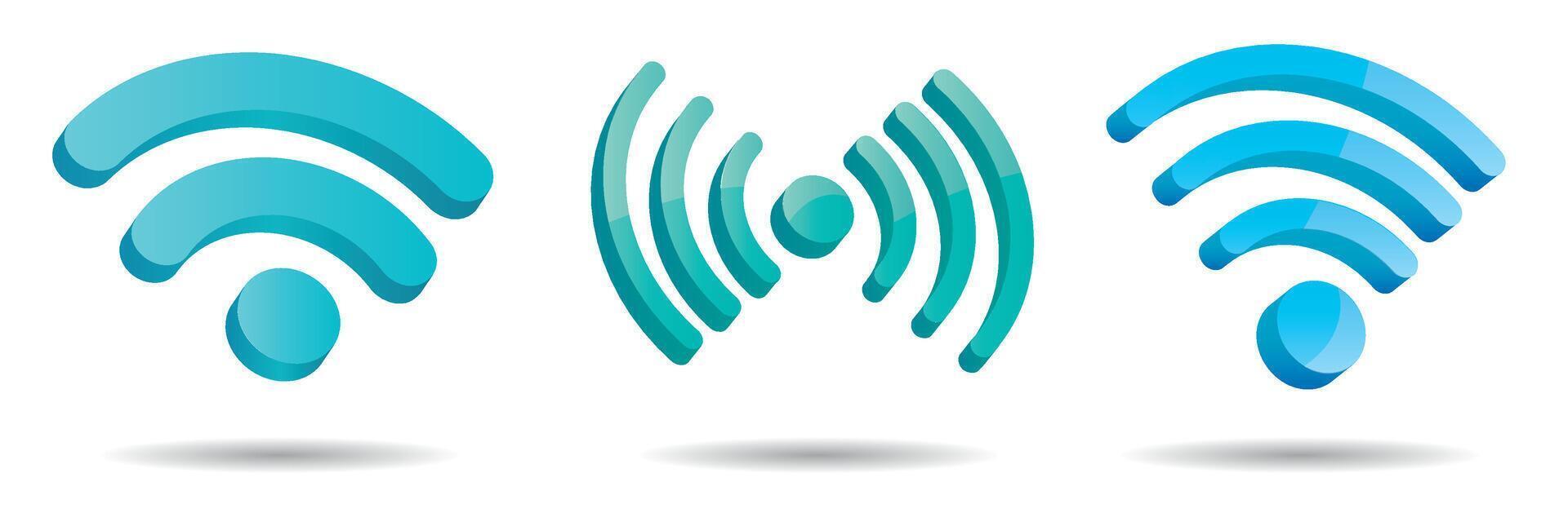 WIFI 3D icons set. vector