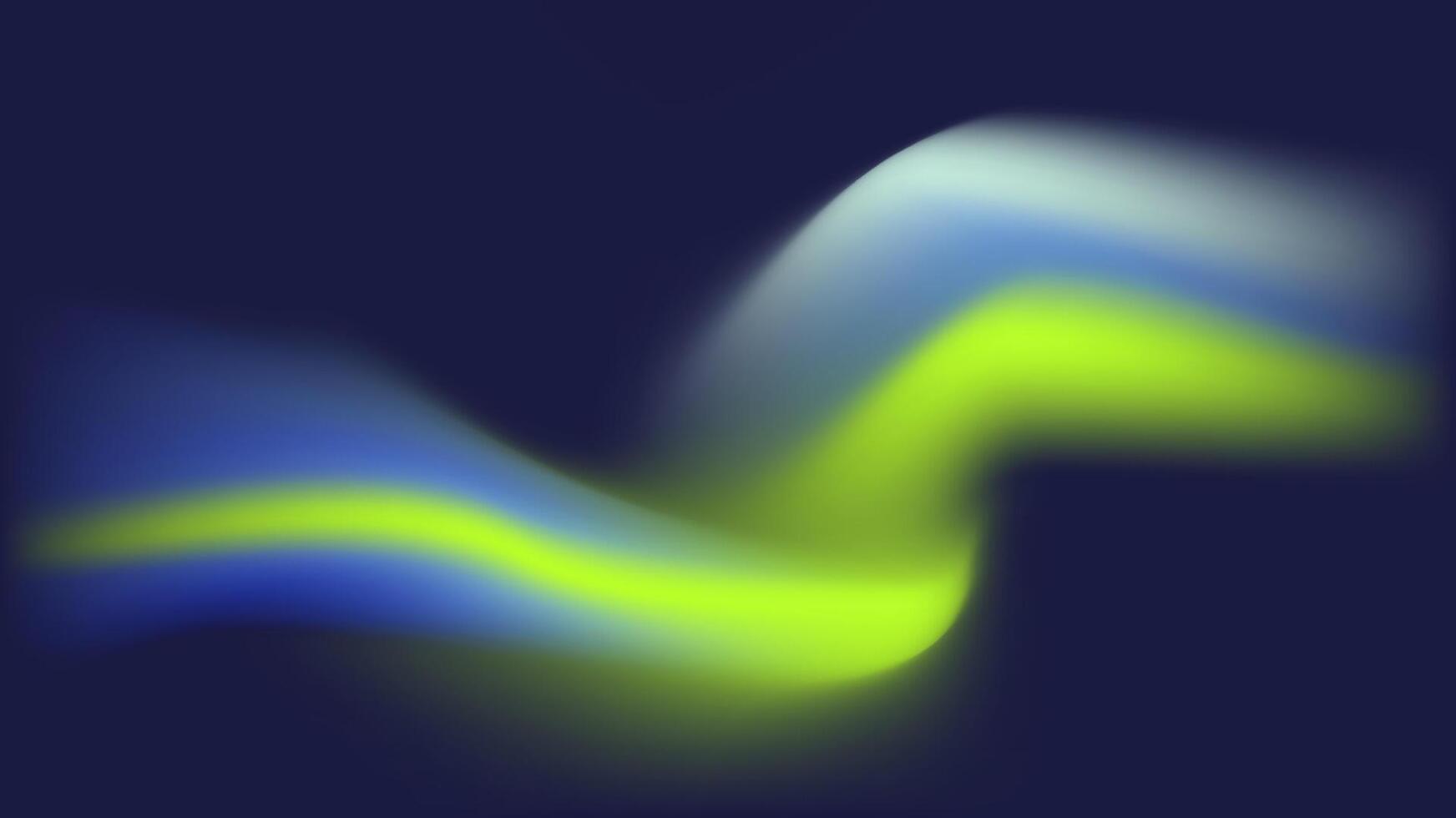 Vibrant Abstract Waves in Blue and Green on Dark Background vector