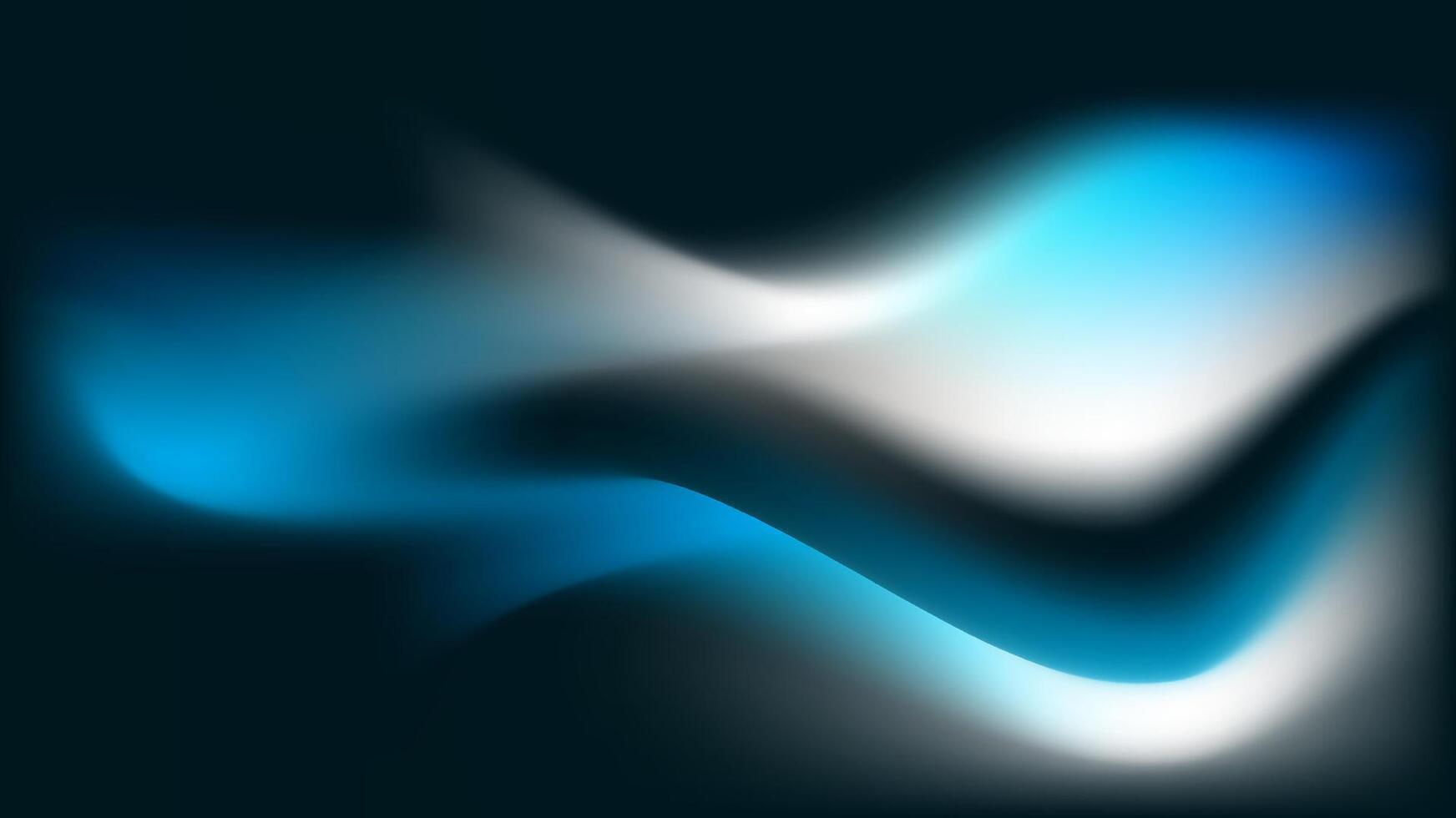 Ethereal Waves of Light in Shades of Blue and White Background vector