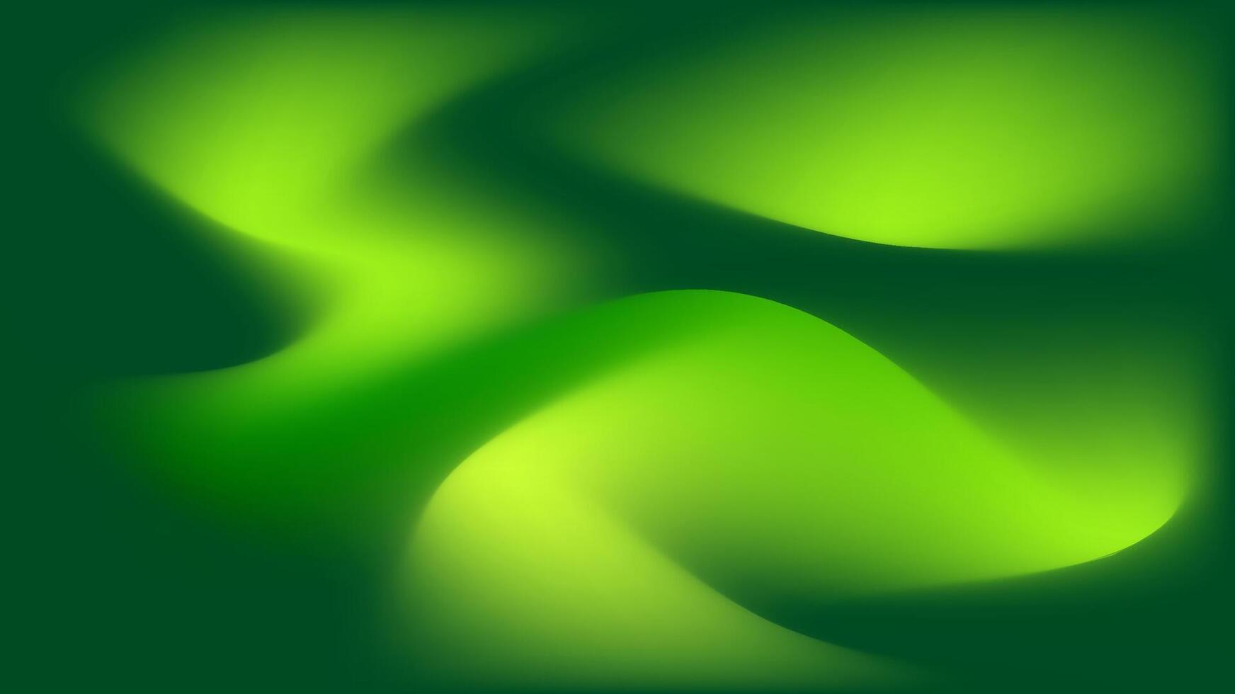 Vibrant Green Abstract Waves for Modern Design Projects vector