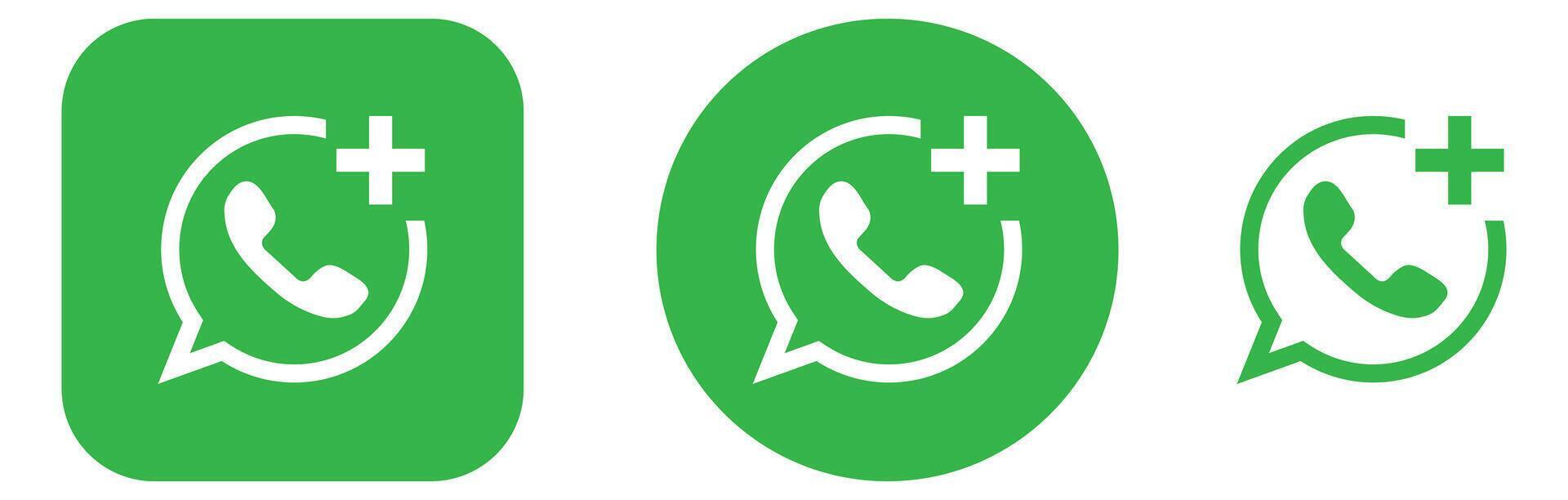 Social media WhatsApp Business Logo with Variations vector