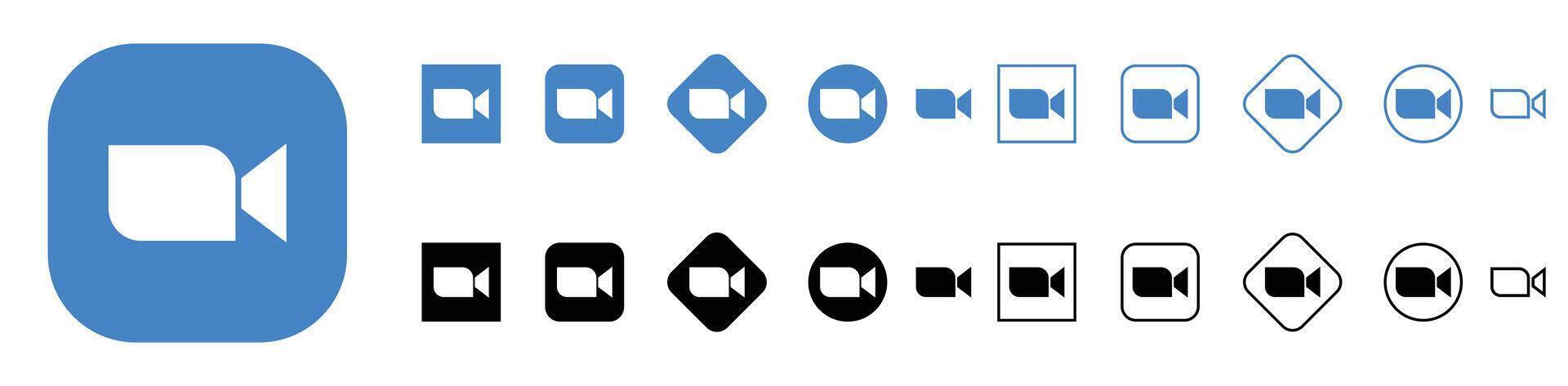 Zoom Logo with Styles and Variations vector