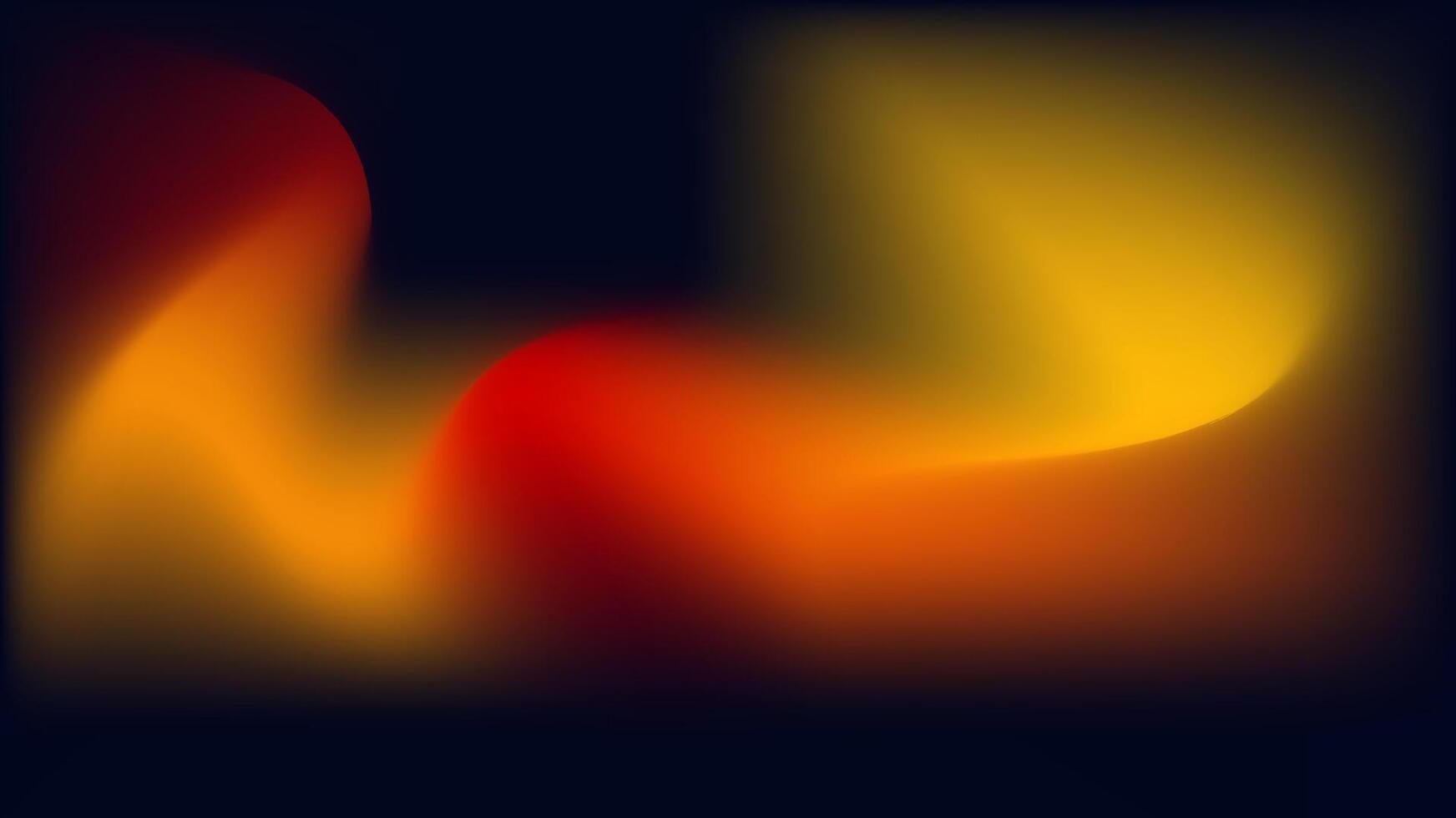 Vibrant Abstract Flow of Red and Yellow Hues on Dark Background vector
