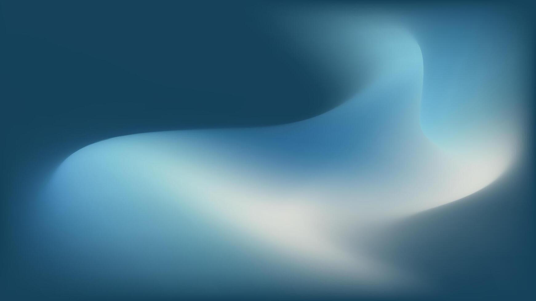 Dreamy Blue Waves of Light in Abstract Digital Art vector