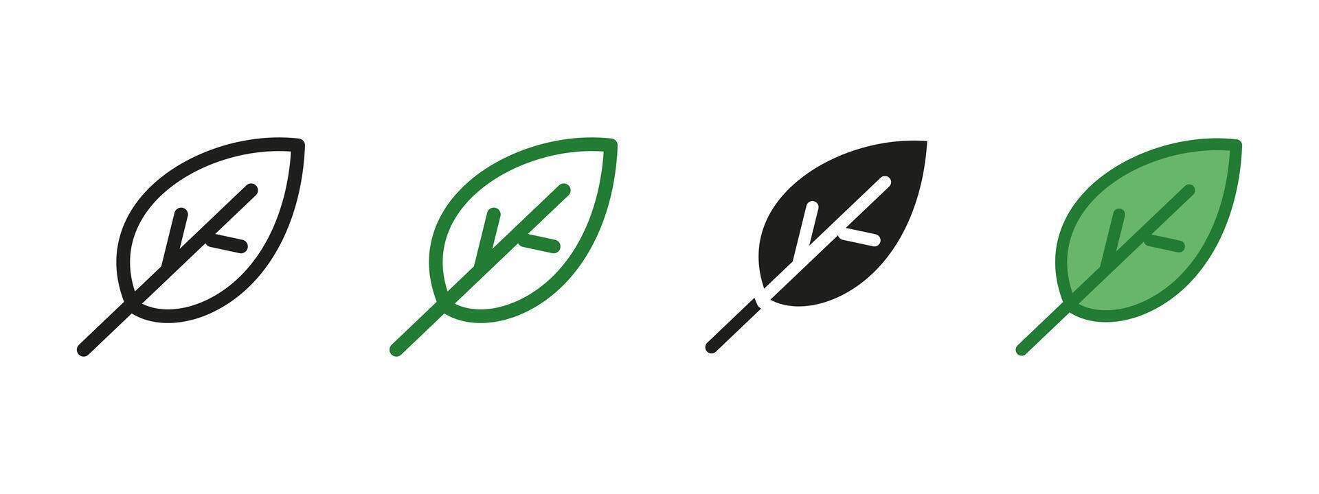 Leaf icon. Simple green leaf illustration. Natural foliage and plant growth symbol. Eco-friendly and sustainable environment design concept. Organic, vegan and botanical pictogram. vector
