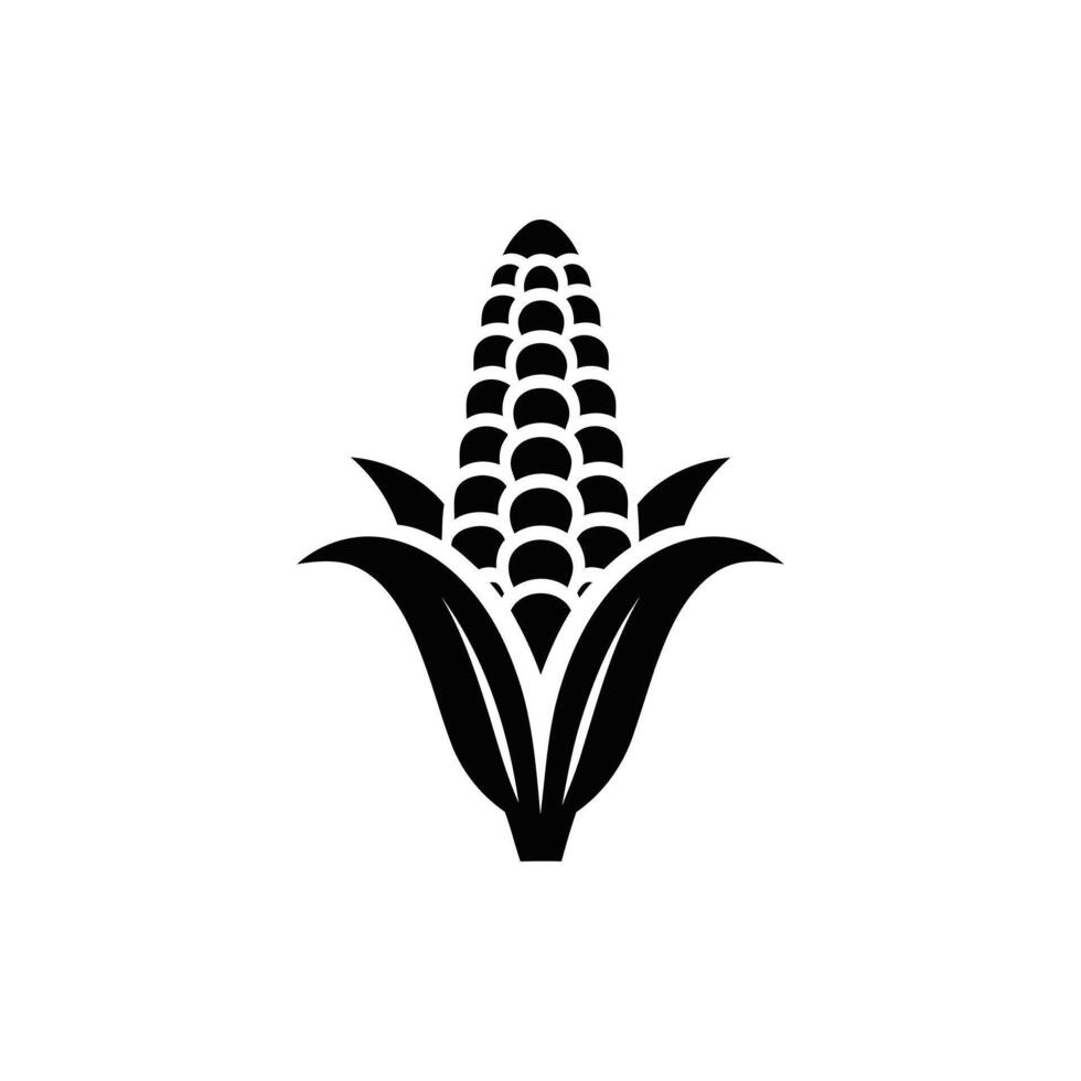 Corn Silhouette Icon Logo Agriculture Graphic Design vector