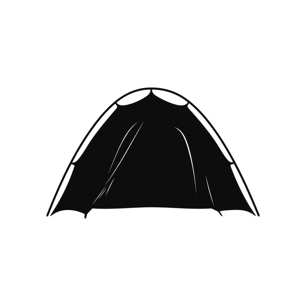 Tent Silhouette Icon Logo Camping Travel Design vector