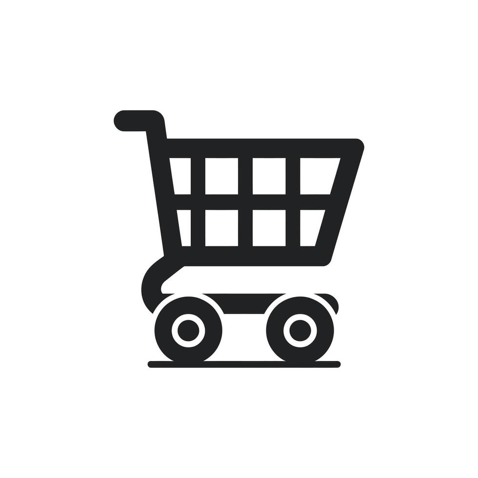 Shopping Cart Icon Silhouette Graphic Design Template vector