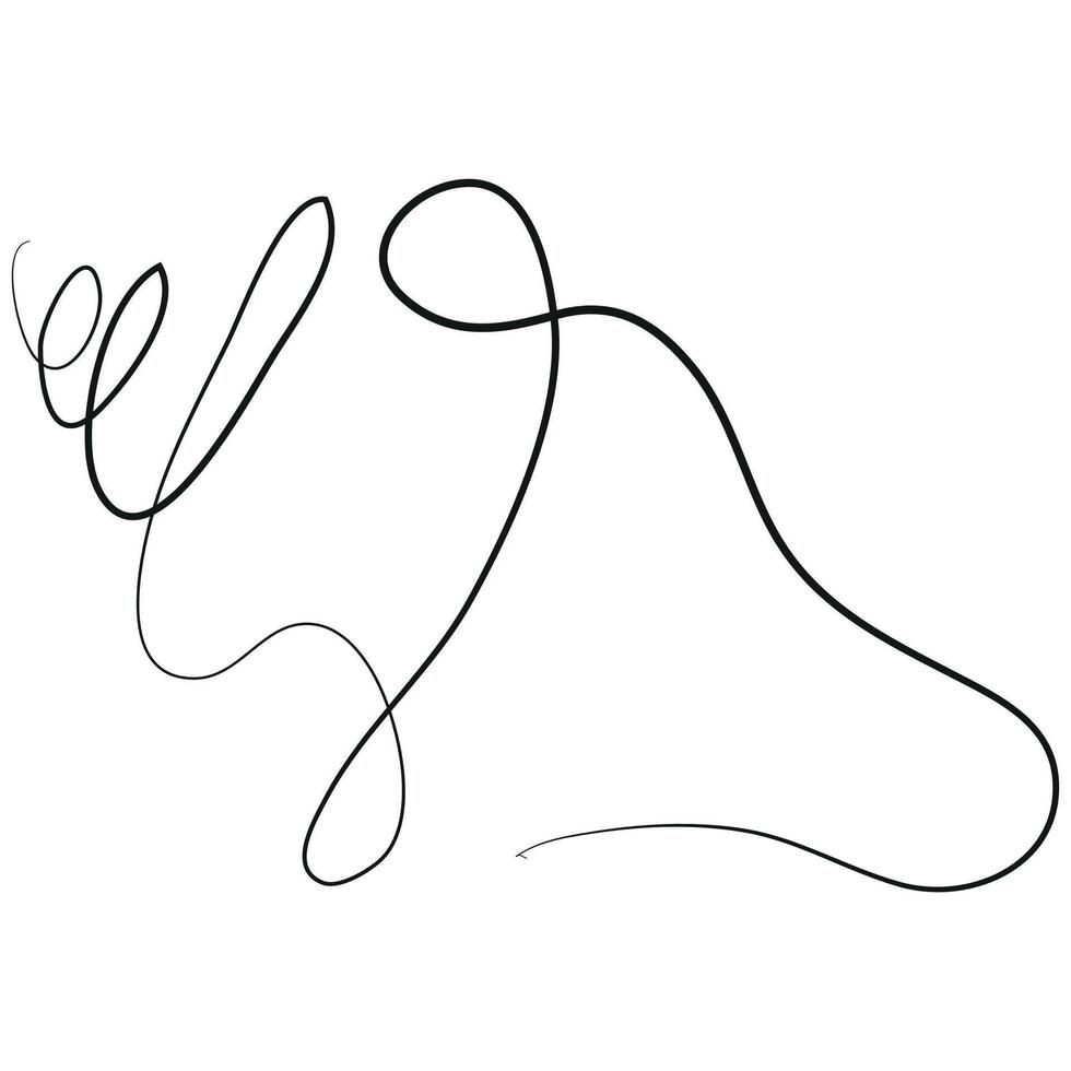 Seashell icon drawn with a thin line in line art style, for various marine designs and company logos vector