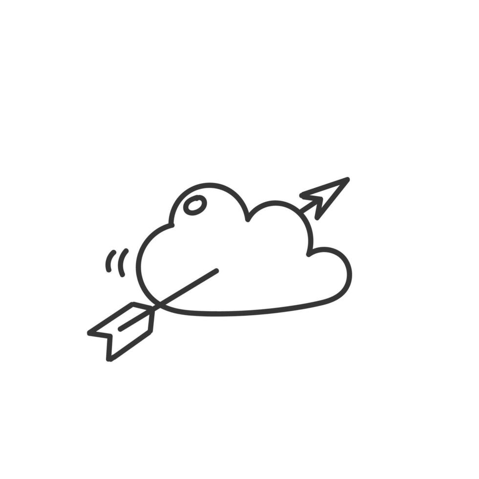cloud with arrow icon illustration vector