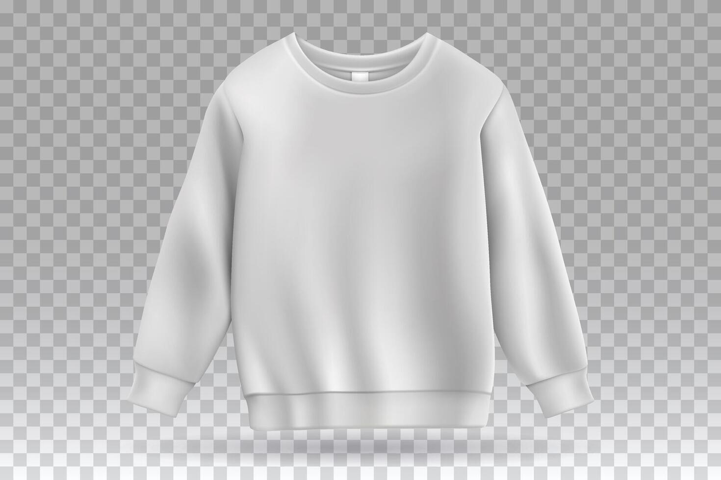 Sweatshirt front template mockup design background. vector