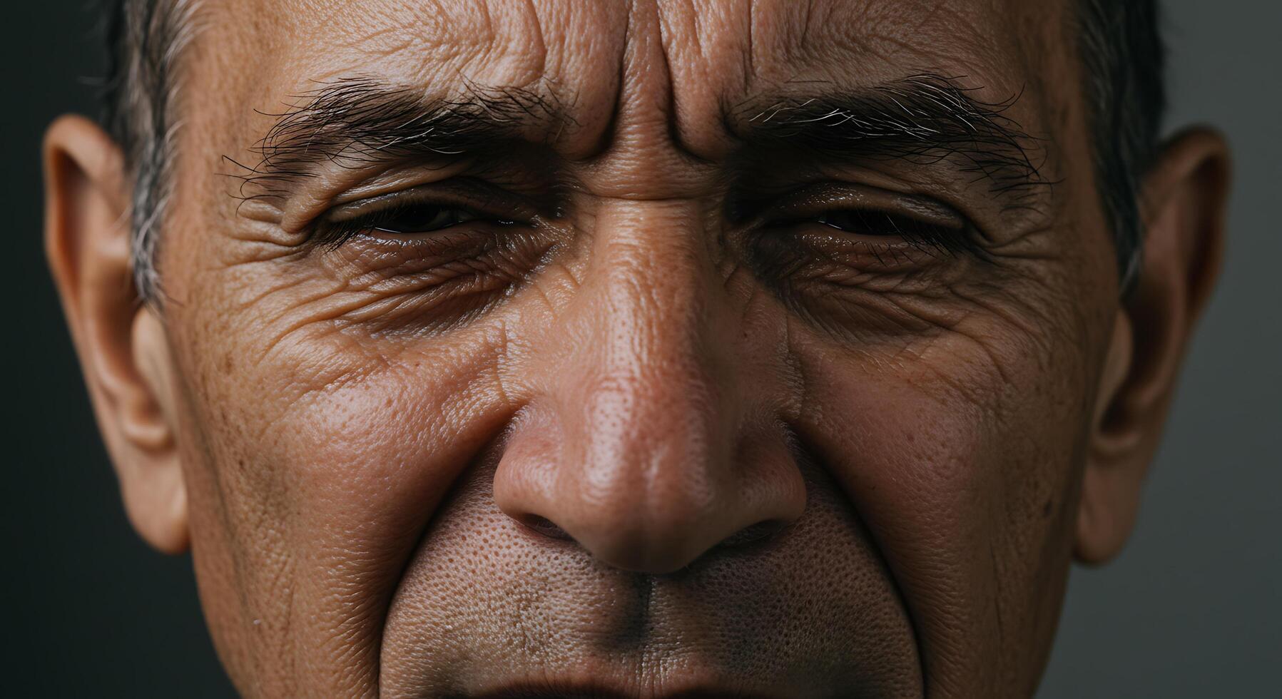 A close up of a man's face photo