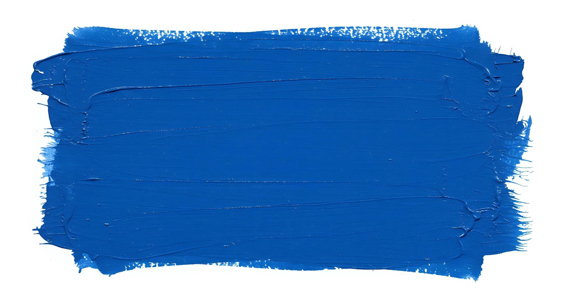 A blue paint brush stroke on a white background photo