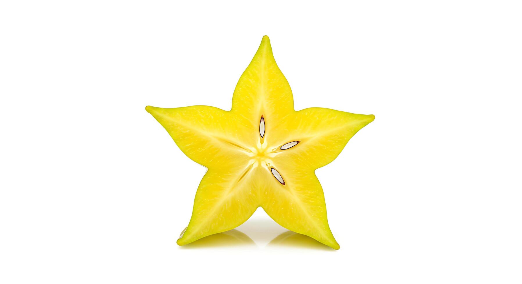 A yellow star shaped fruit on a white background photo