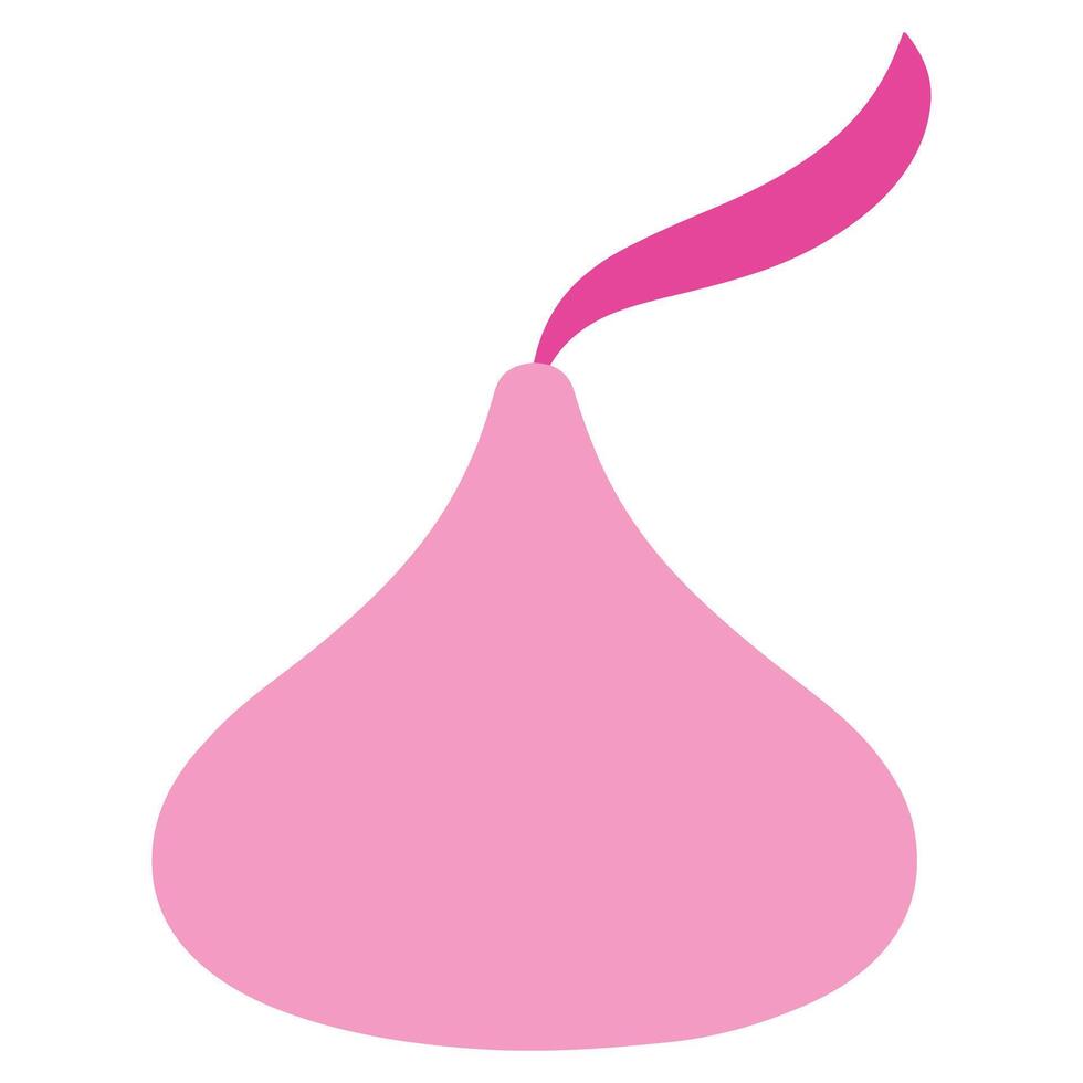 Pink kisses candy illustration , Colorful candy Confection clipart, sweet candy isolated vector