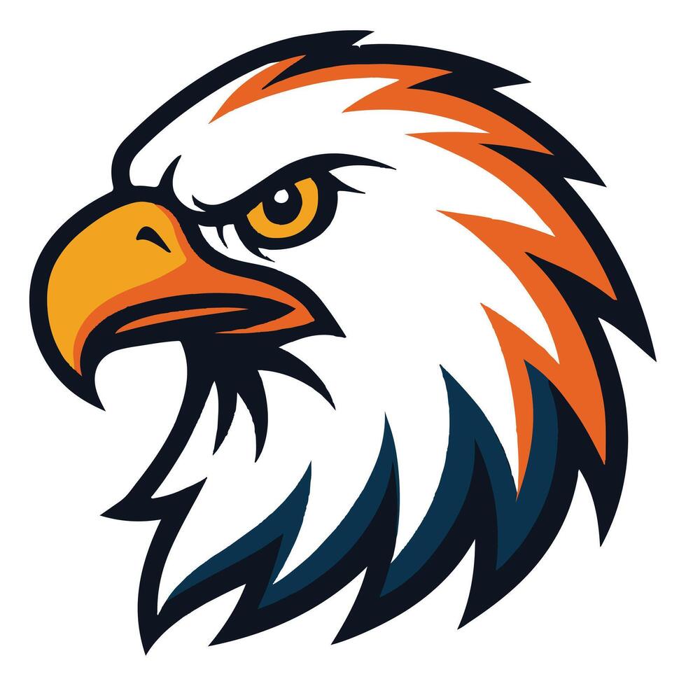 Isolated Bald Eagle Head for Team Logo Concepts vector