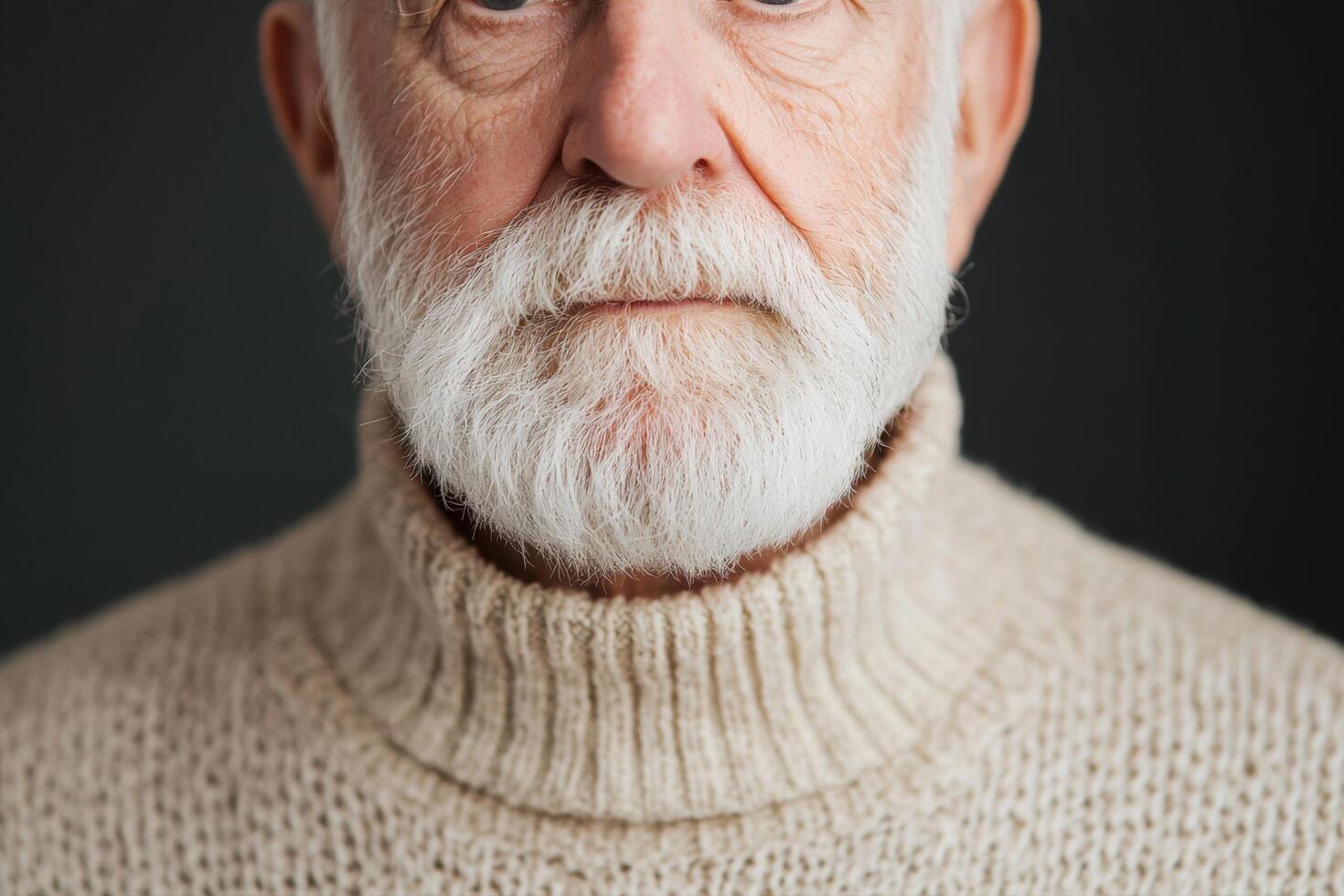 Portrait of a Senior Man with a Majestic White Beard photo