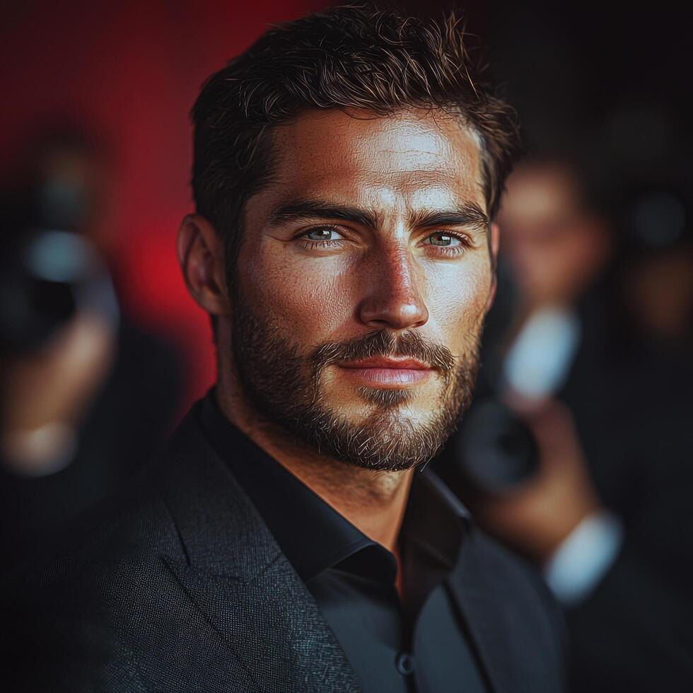 Portrait of a Handsome Man in a Stylish Suit photo