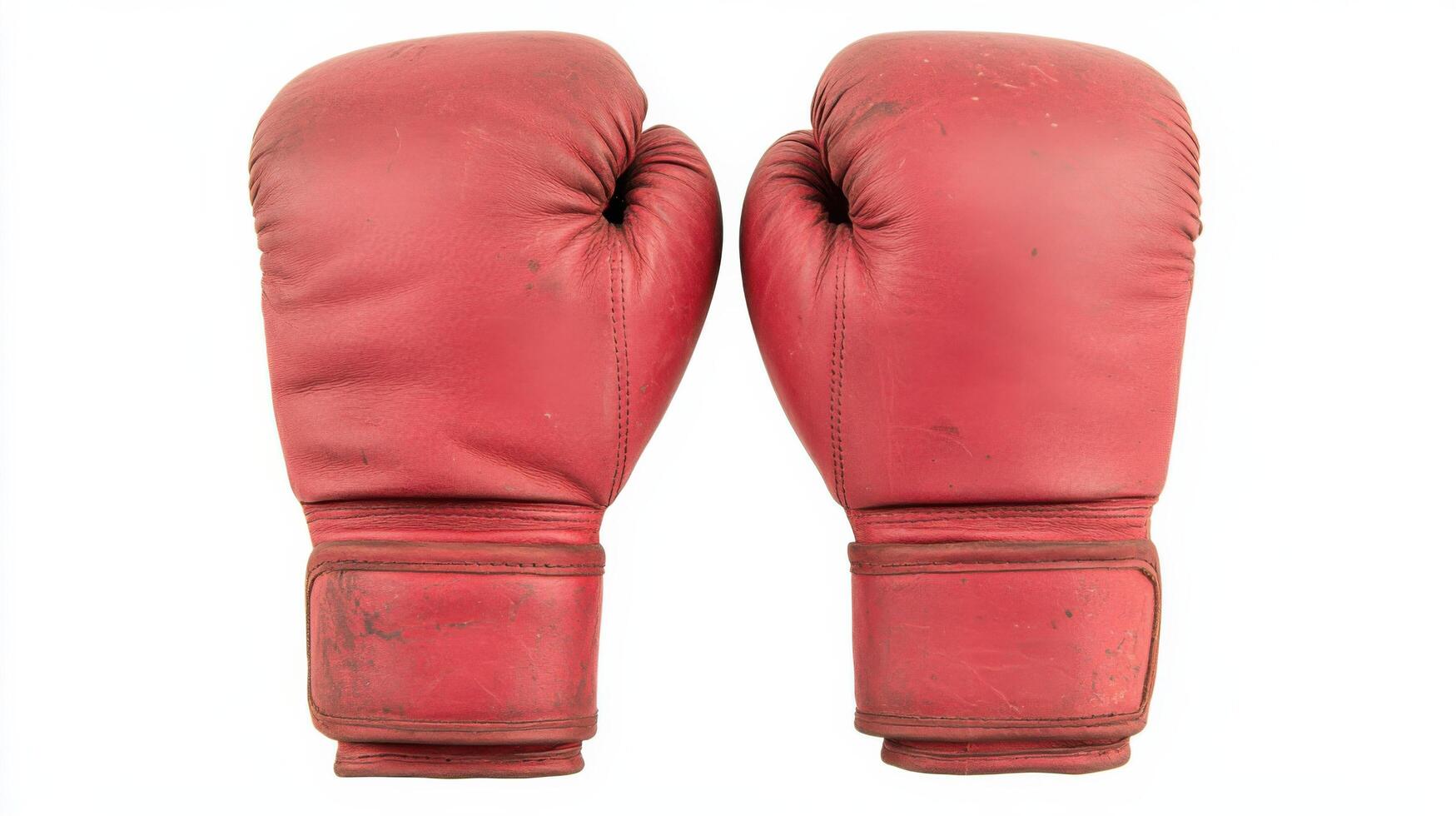 Vintage Red Boxing Gloves A Pair of Protective Combat Gear photo