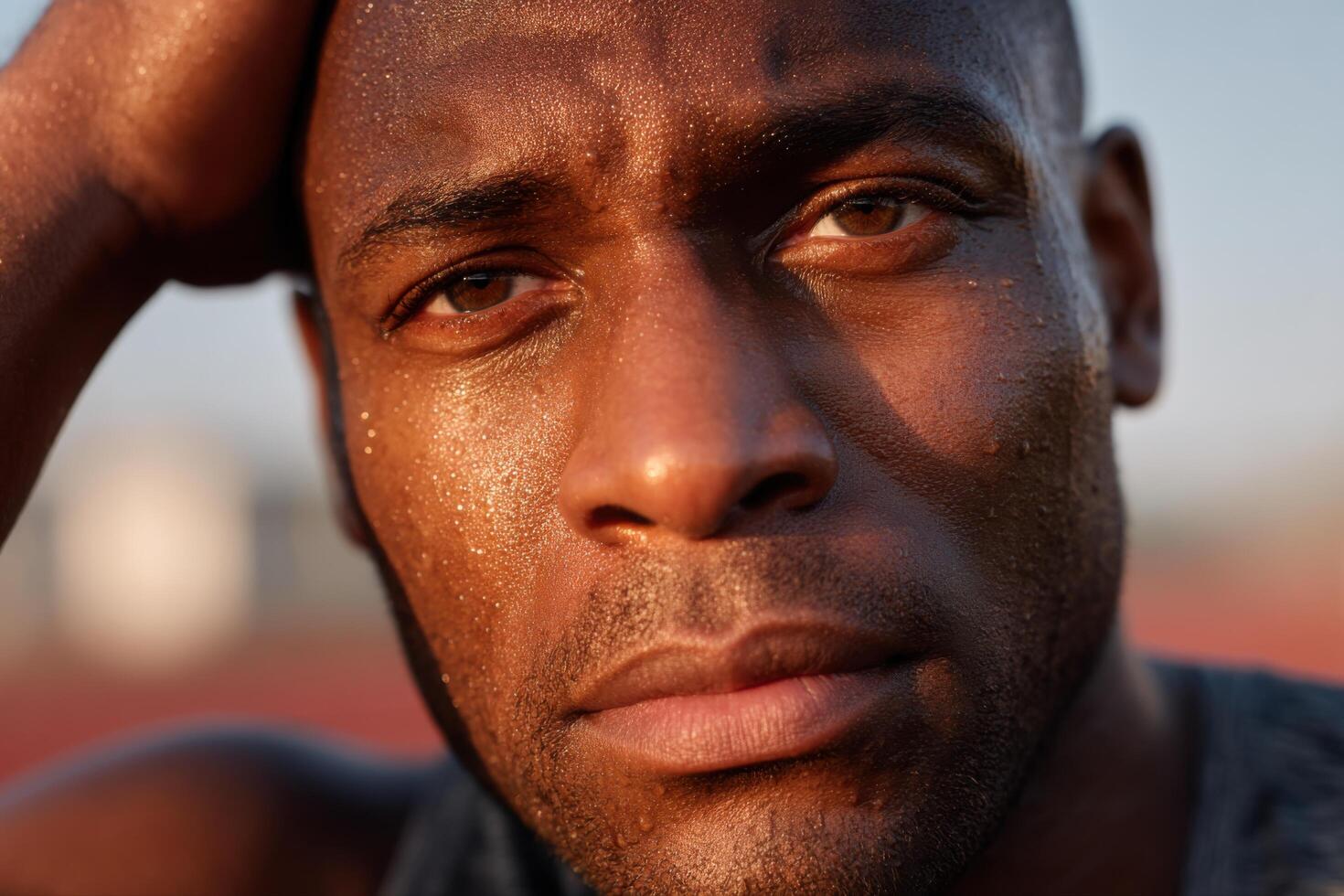 portrait of a determined athlete photo