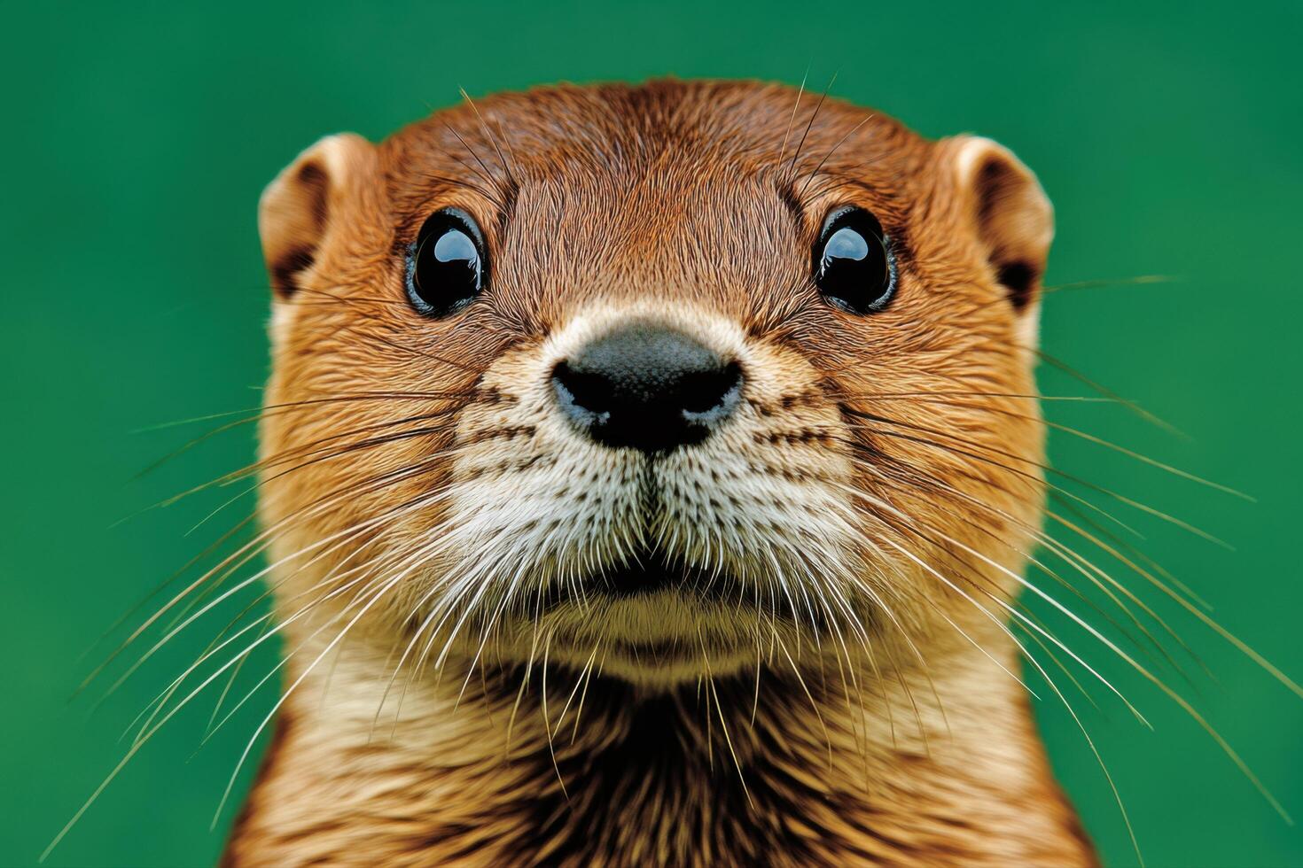 of a captivating animal face, showcasing the intricate details of its fur and eyes. photo
