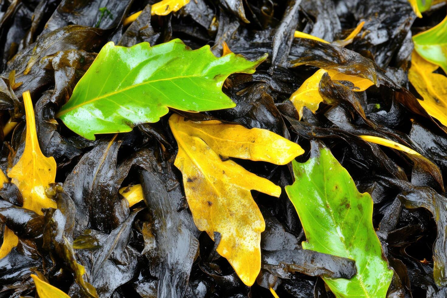 view of vibrant seaweed, showcasing the beauty of the ocean's flora. photo