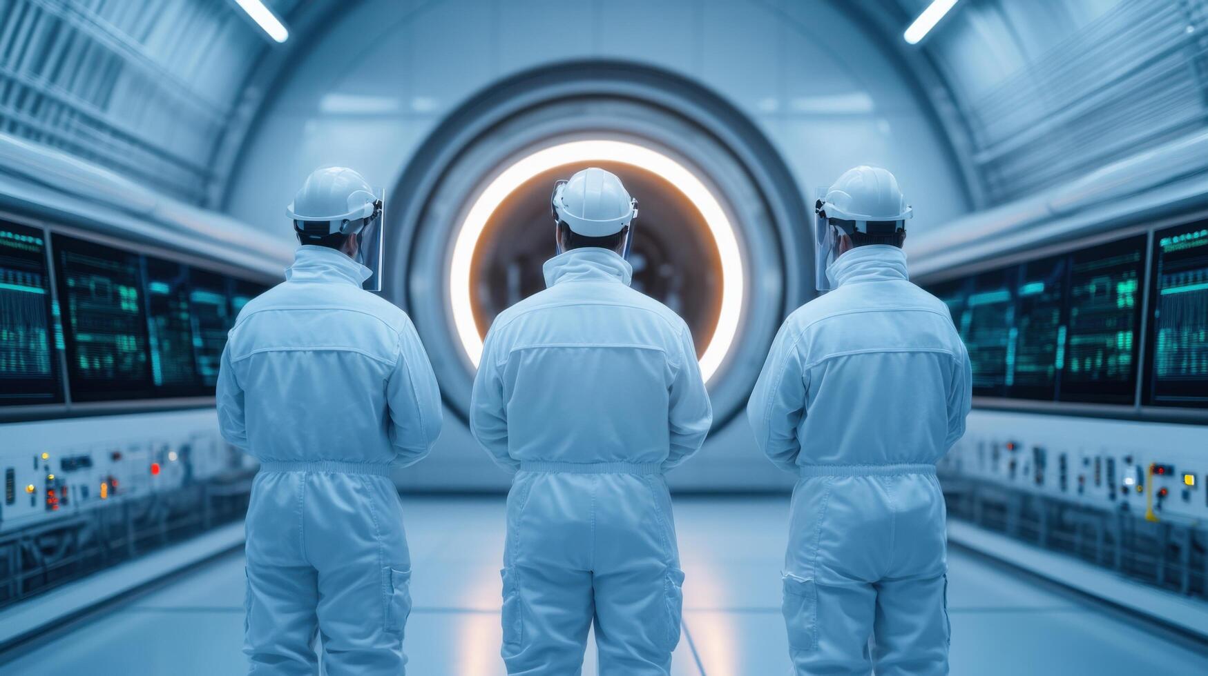 Future Tech Facility Dedicated Team of Scientists in Action photo