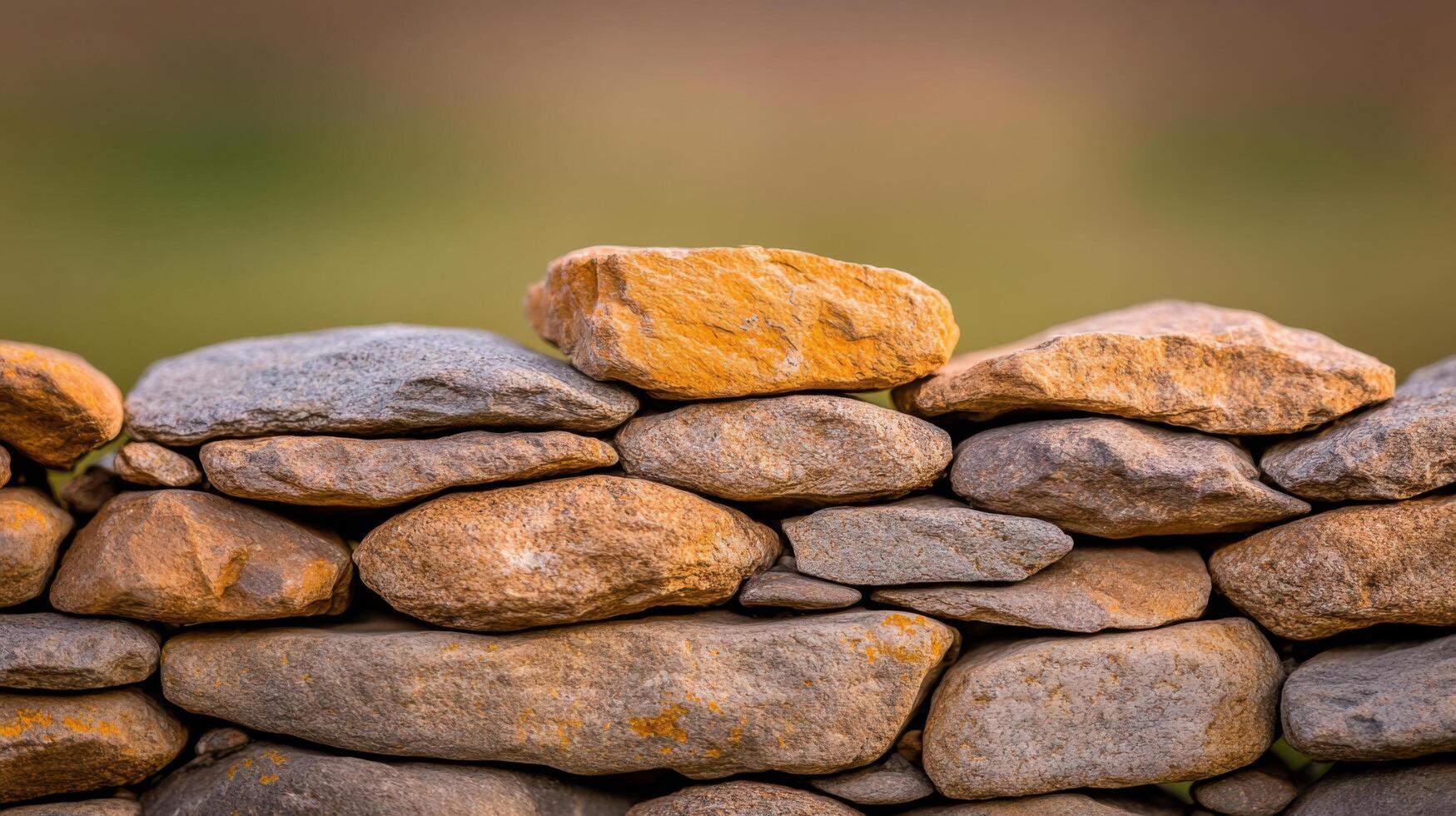 A Detailed View of a Stone Wall's Structure photo
