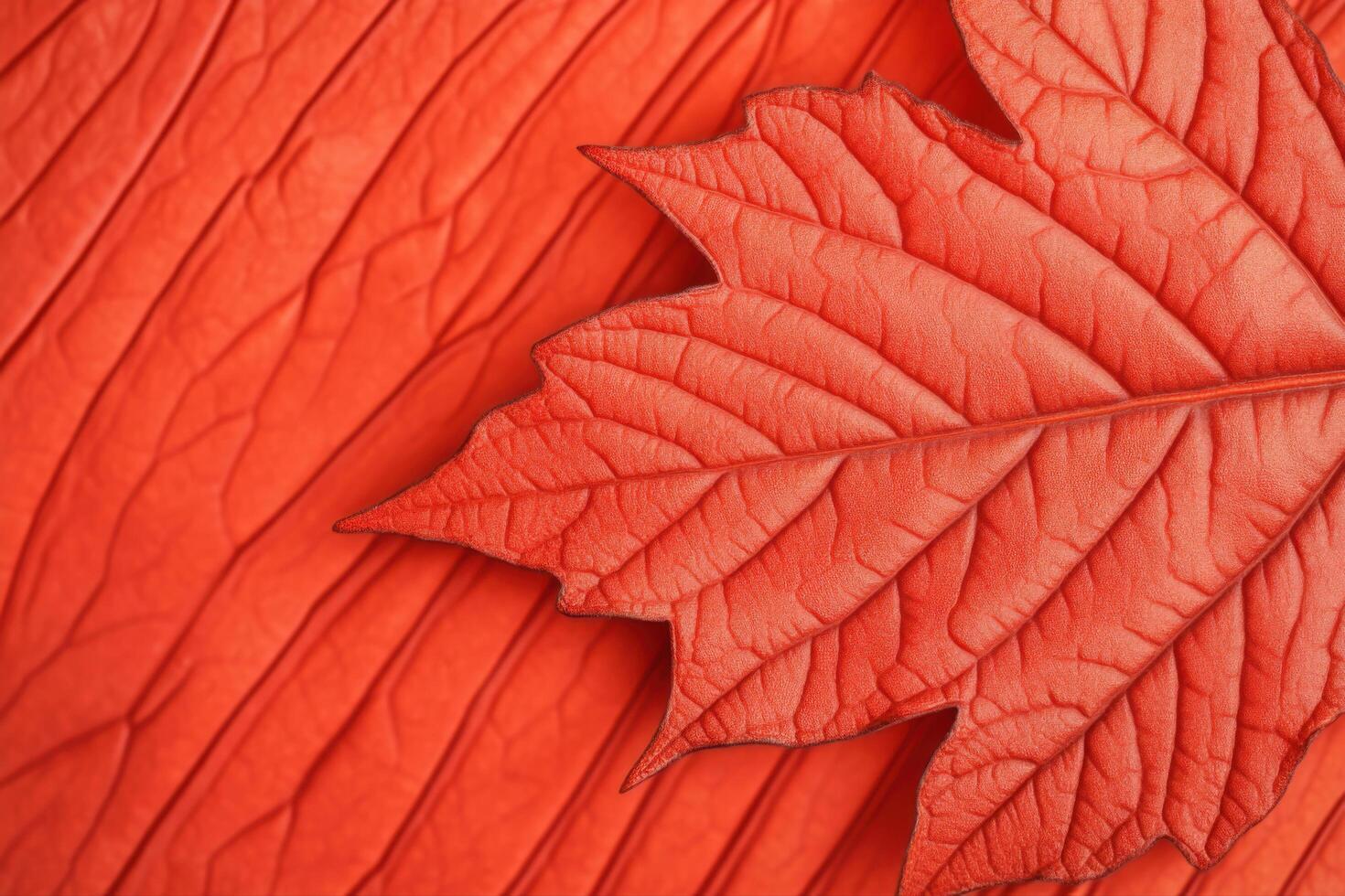 Stunning Red Leaf Detail, Autumnal Nature Photography photo