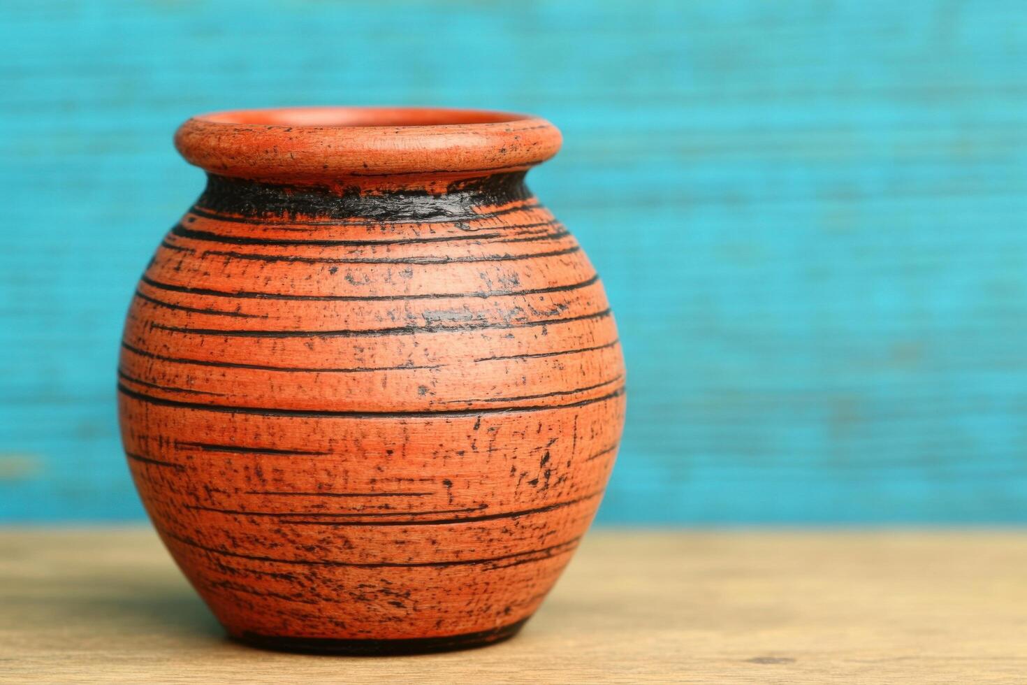 Rustic Orange Ceramic Vase A Stunning Home Decor Piece photo