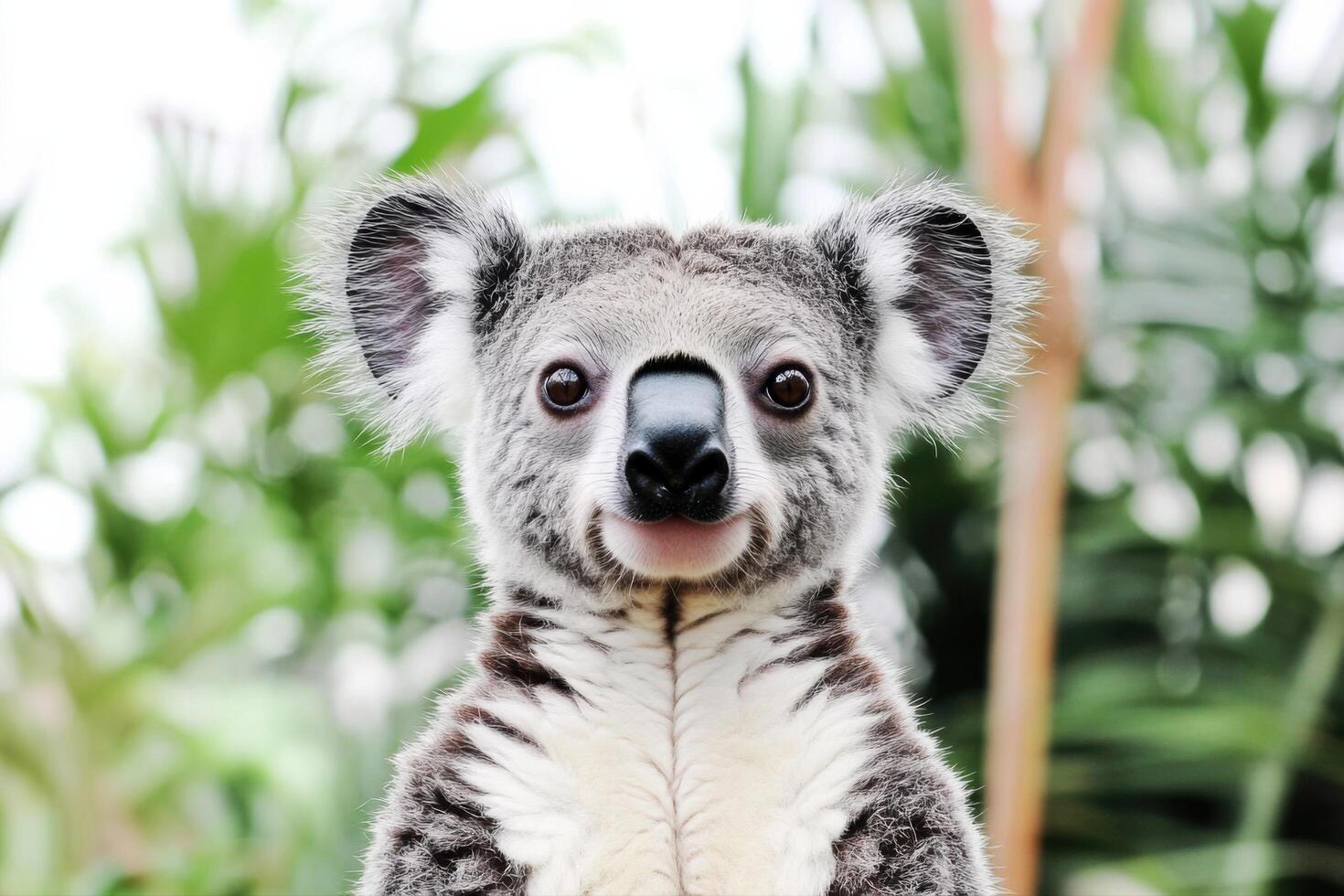 Adorable Baby Koala Portrait in Nature photo