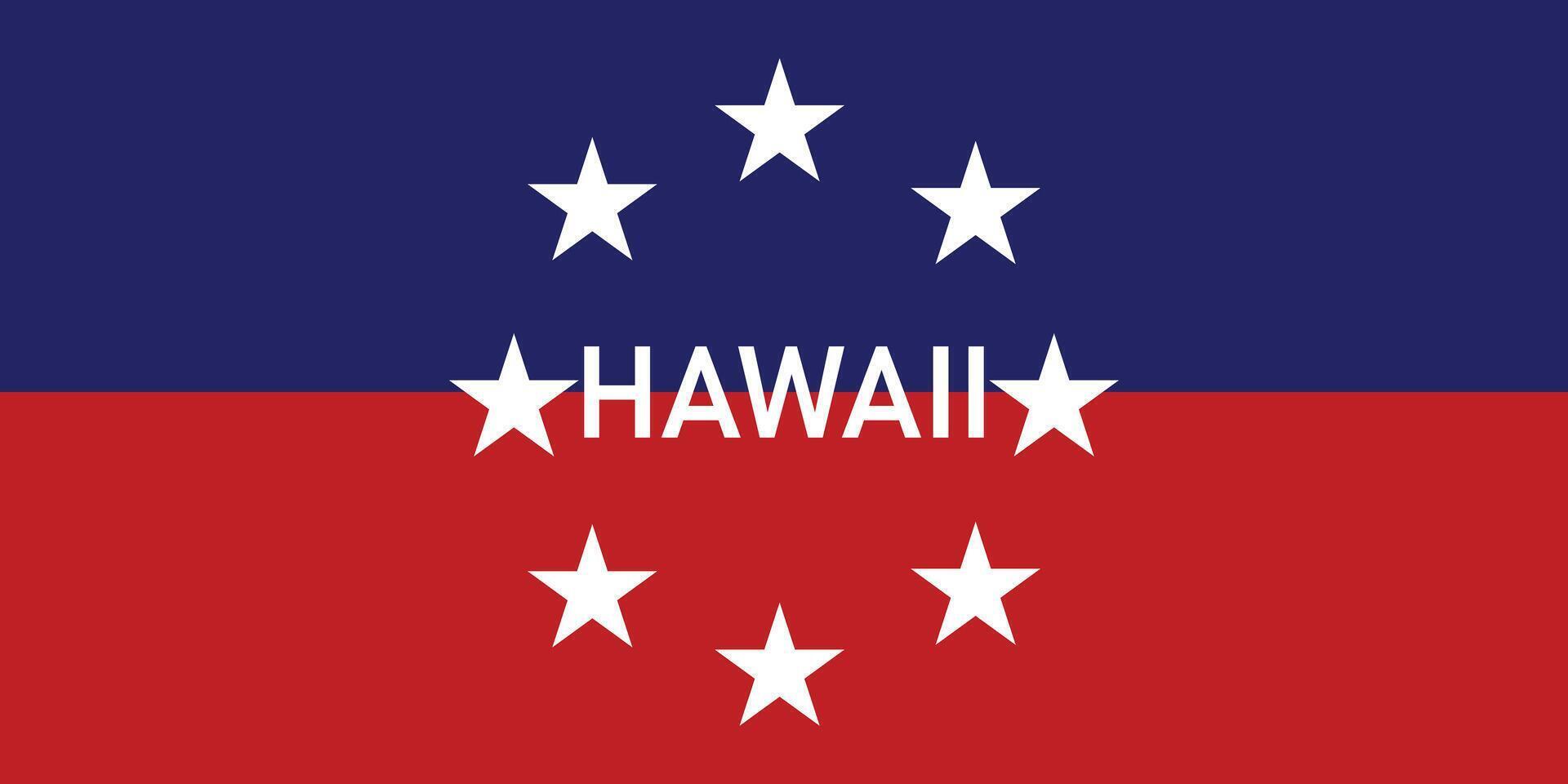 Hawaii Flag A Detailed Image of the States Banner. Flag of the Governor of Hawaii. vector
