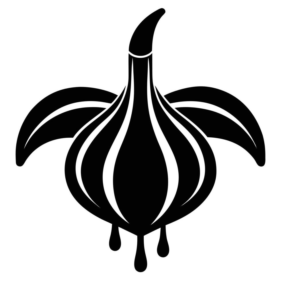 Macro illustration of a Lily stem ,a banana blossom vector