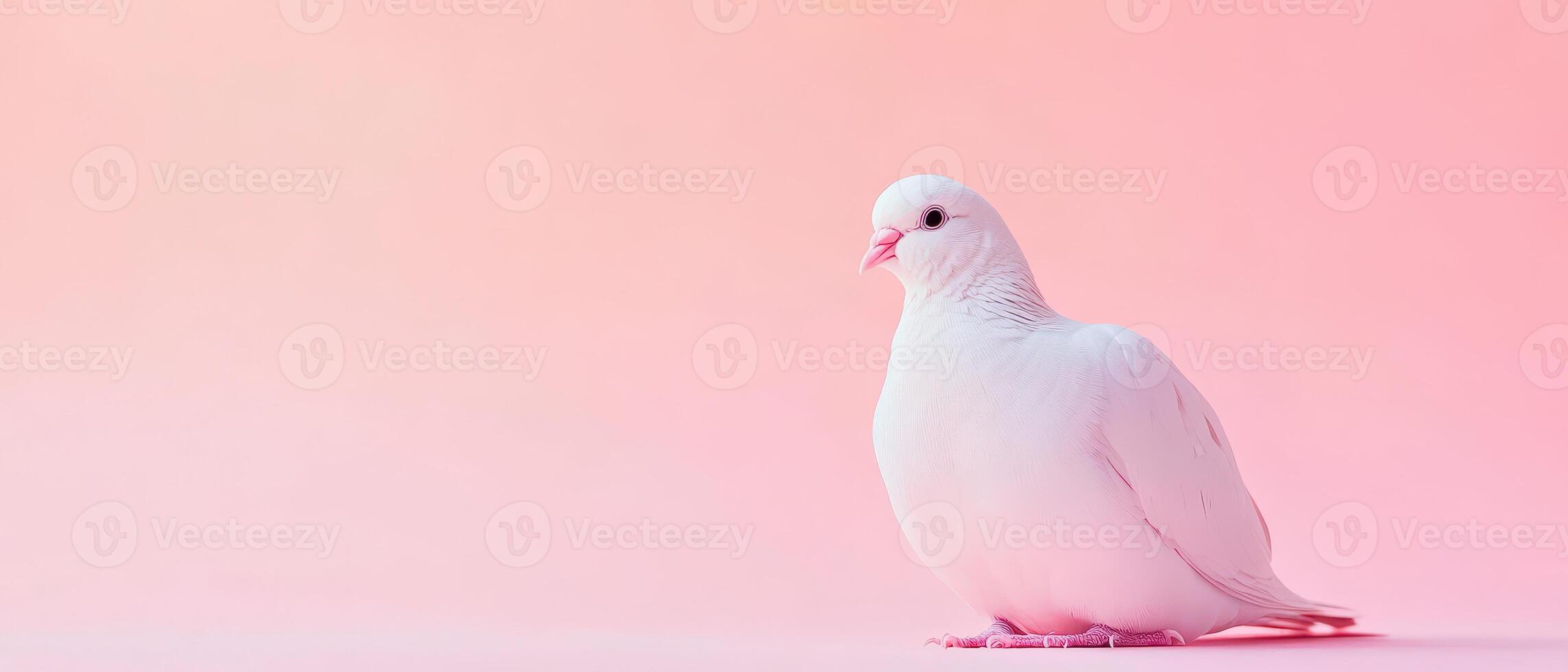 White dove on soft pastel background photo