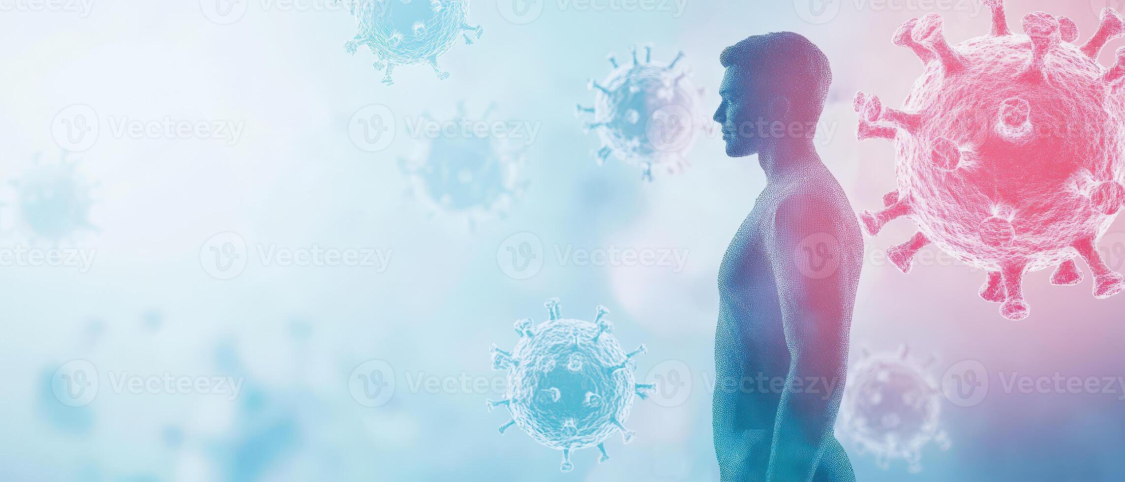 Human body and viruses photo