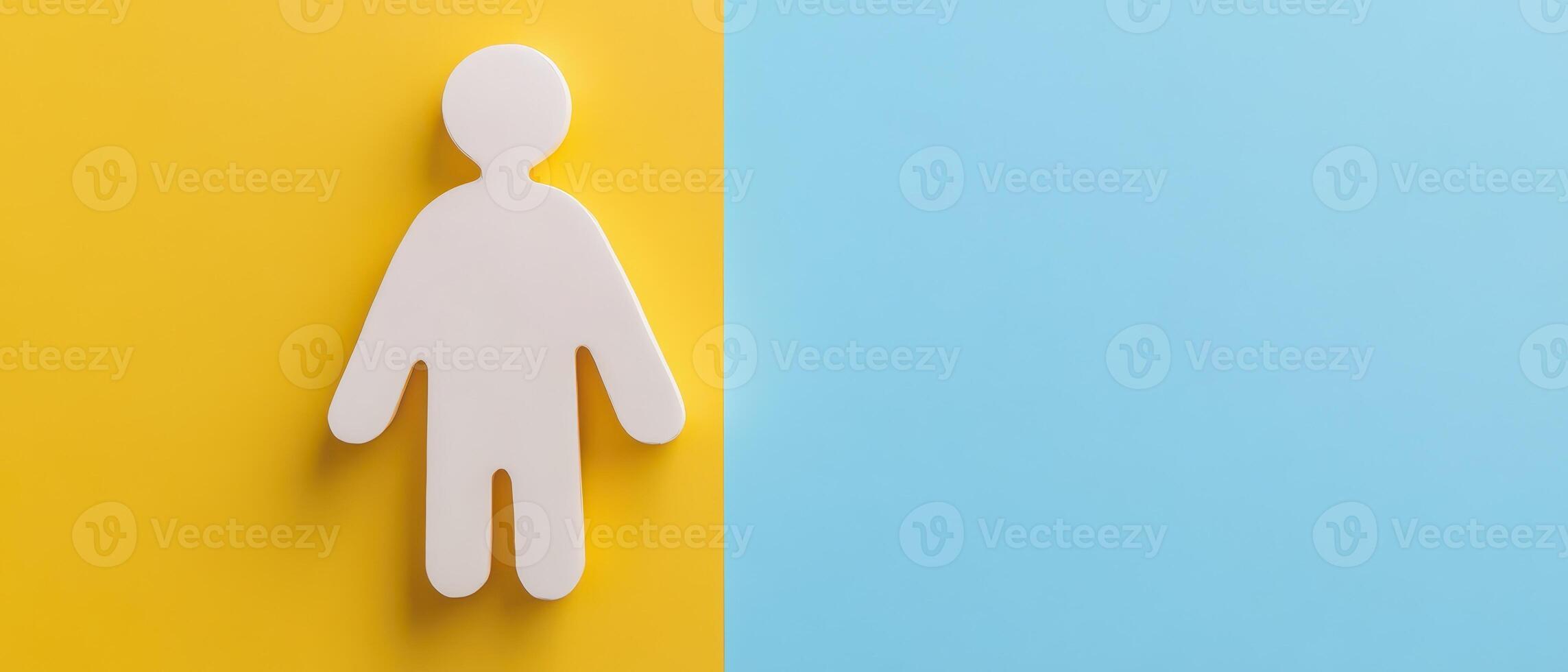 Silhouette of a person against colorful background photo